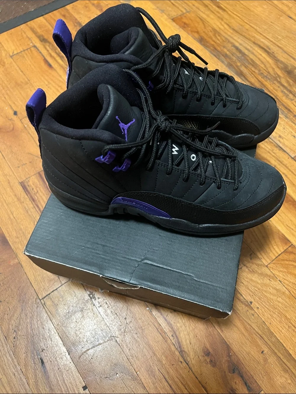 Jordan Men’s Black & Purple High-Top Sneakers